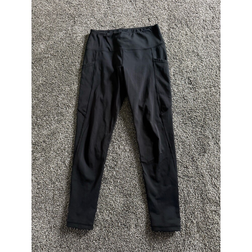 Pulse Leggings Womens M Black High Rise Pocket 7/8 Cropped Activewear